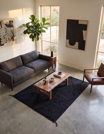 4' 4 x 5' 11 Hand Woven Kilim Modern Wool Rug