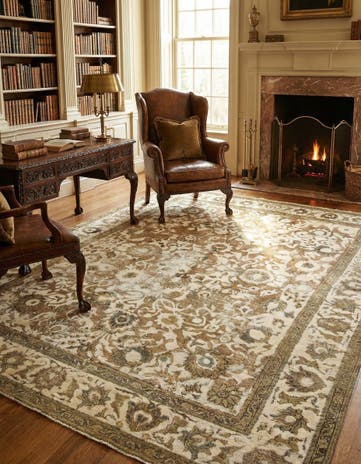9' 7 x 12' 3 Hand Knotted Vintage Royal Persian Wool Rug