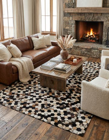 5' 1 x 8' 1 Cowhide - Patchwork Rug