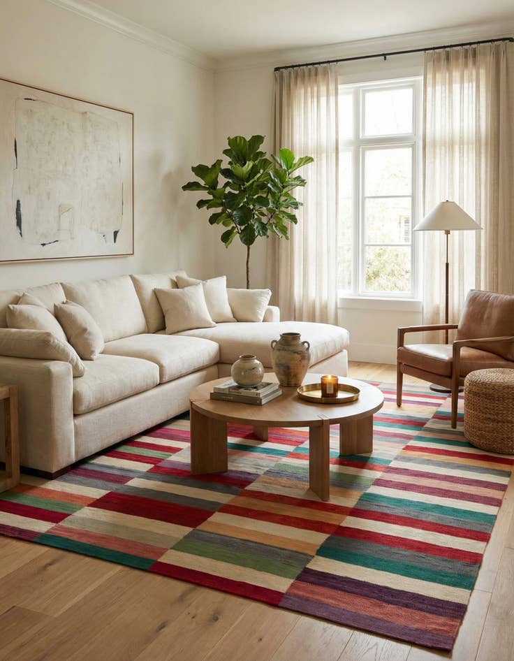 Detail image of 8' 2 x 11' 5  Hand Woven Kilim Modern Wool Rug