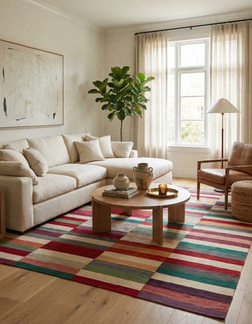 8' 2 x 11' 5 Hand Woven Kilim Modern Wool Rug