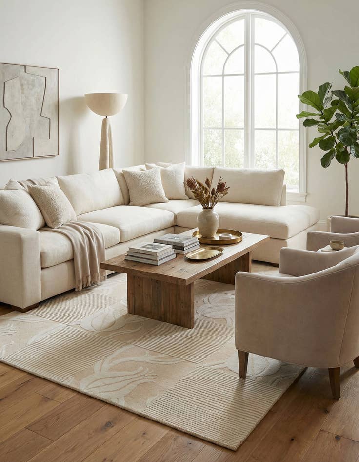 Detail image of  5' 9 x 7' 10  Hand Knotted Darya Wool Rug