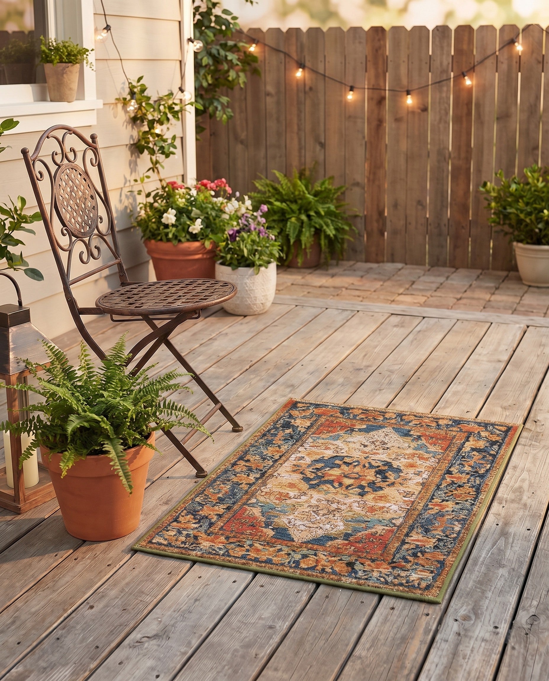 2' x 3' Easy-Clean Traditional Indoor / Outdoor Rug