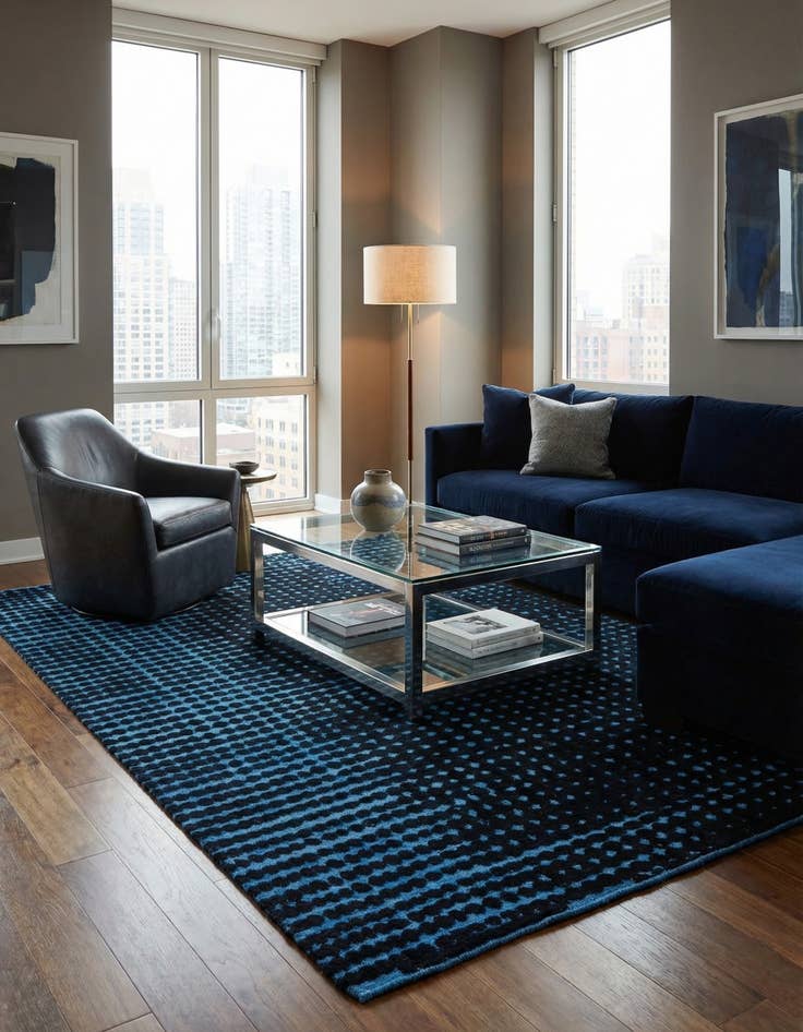 Detail image of  6' 4 x 10' 3  Hand Knotted Darya Wool Rug