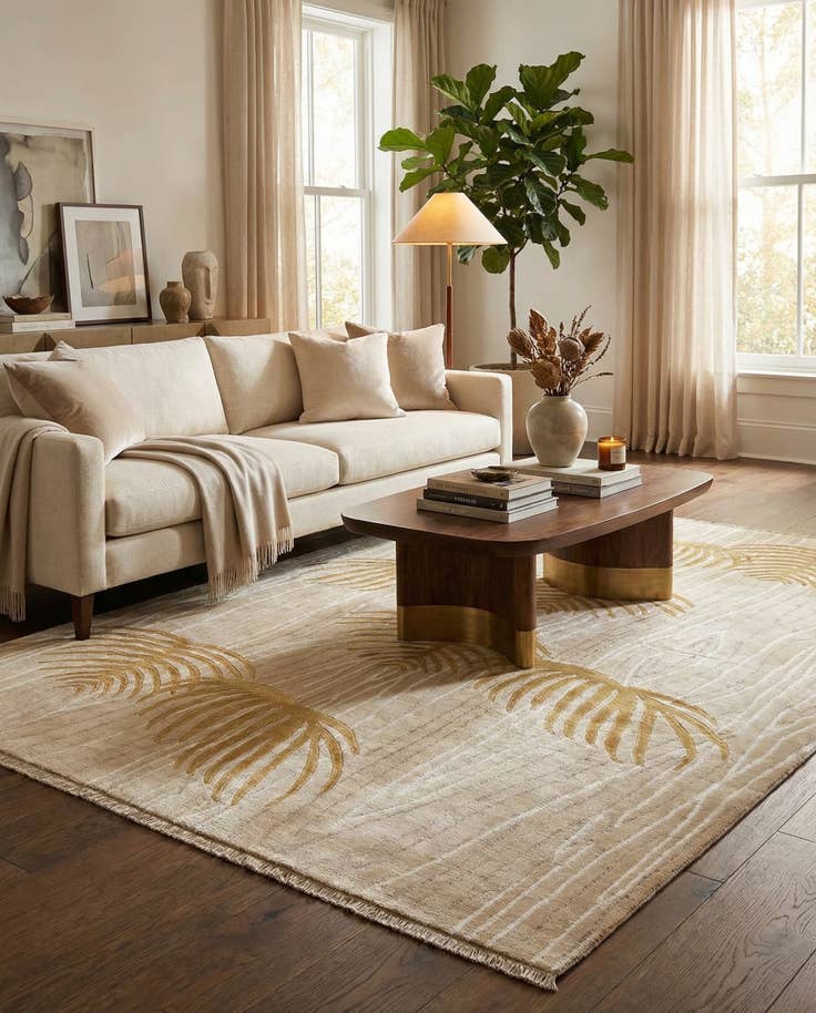 Detail image of 5' 7 x 7' 10 Hand Knotted Darya Wool Rug