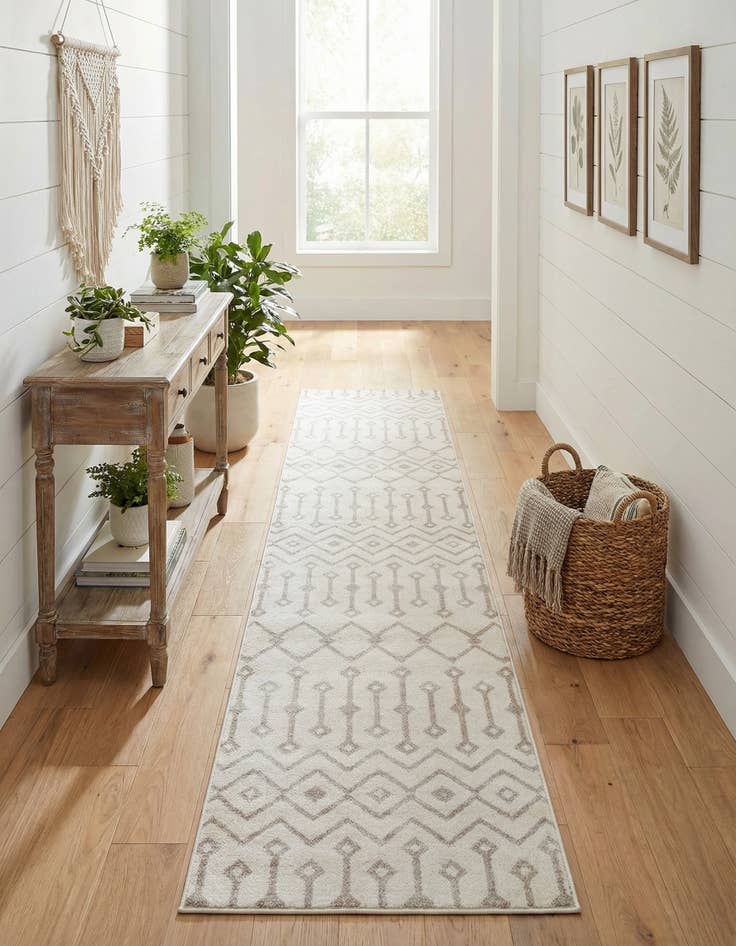 Detail image of  2' 7 x 14' Bohemian Trellis Runner Rug