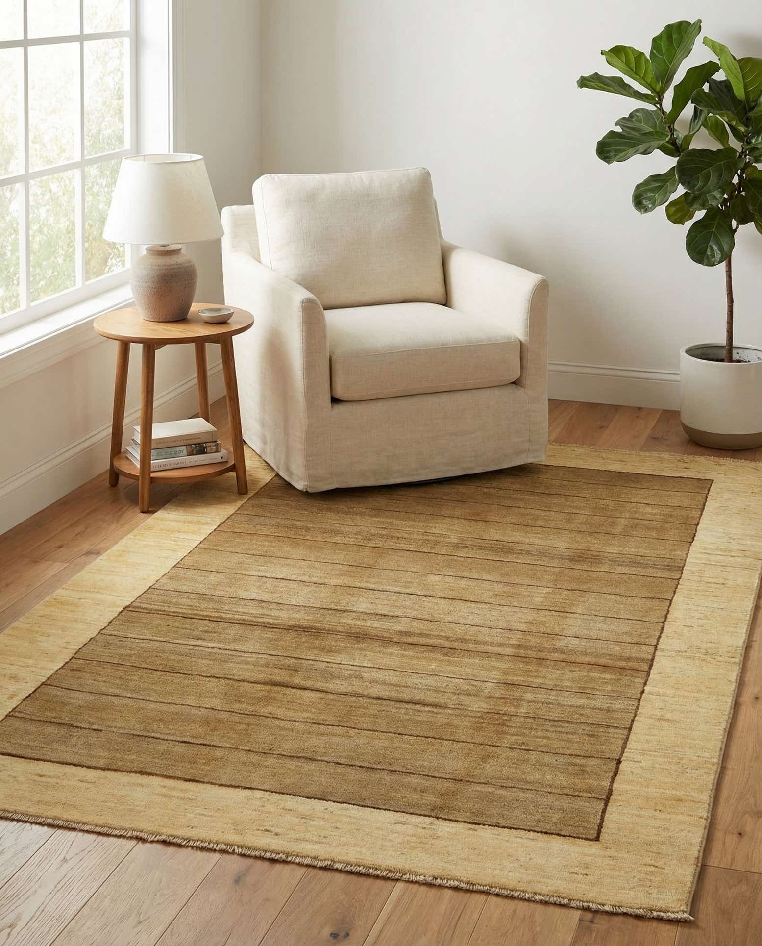 4' x 5' 10 Hand Knotted Modern Ziegler Oriental Rug