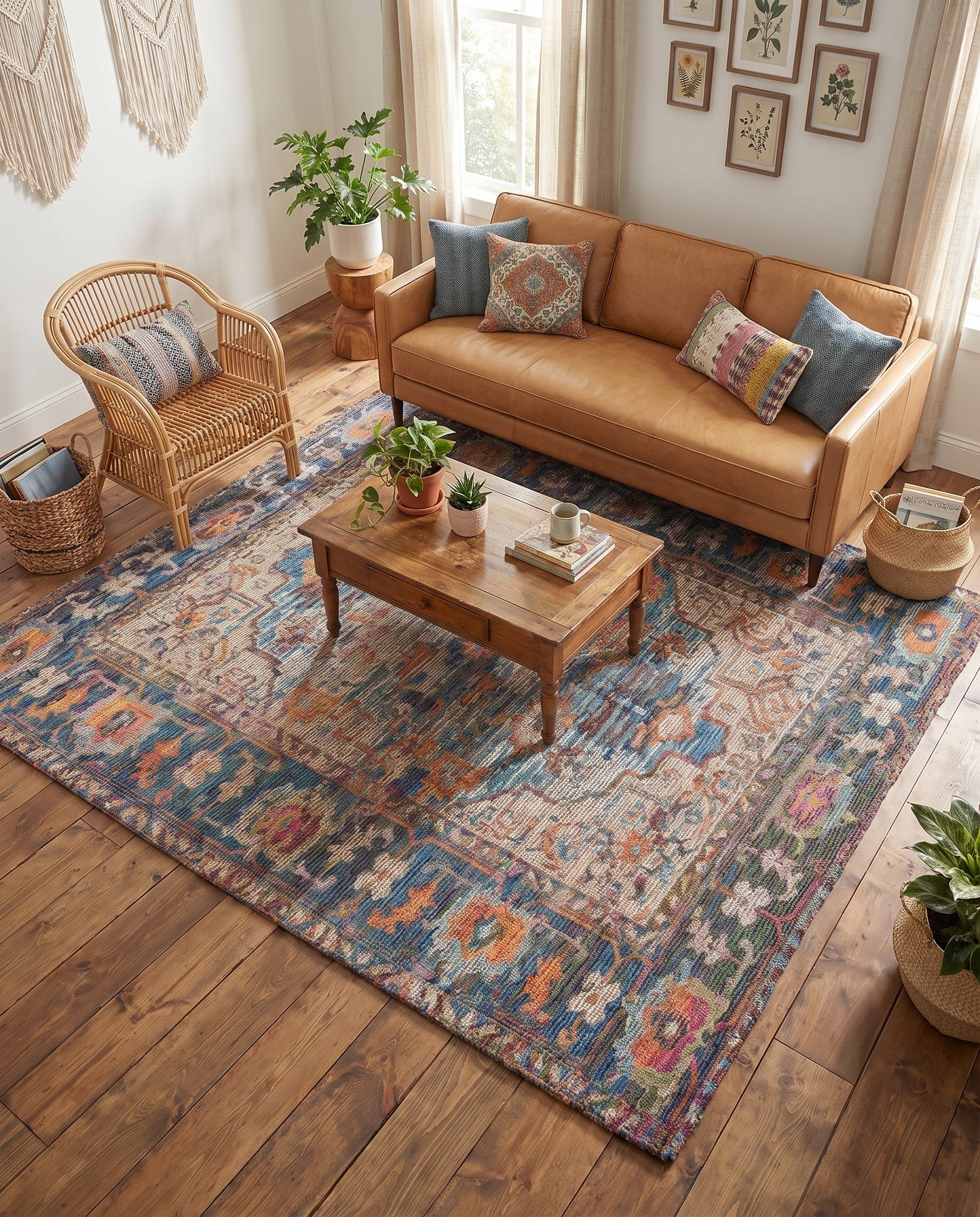 7' 10 x 7' 10 Hand Woven Chenille Jute Square Rug