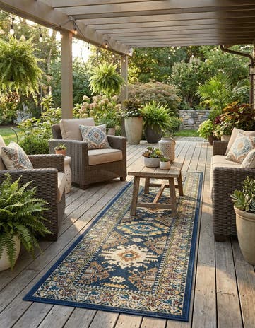2' 7 x 10' Easy-Clean Baja Indoor / Outdoor Runner Rug