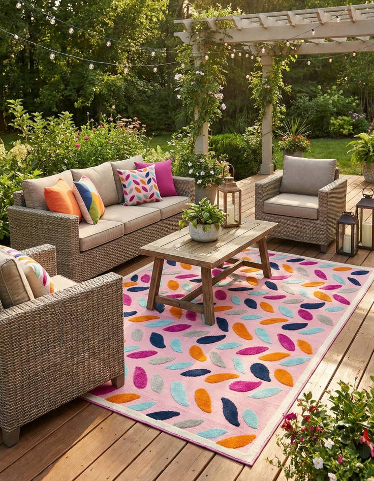 Detail image of 7' x 10'  Washable Aruba Indoor / Outdoor Rug