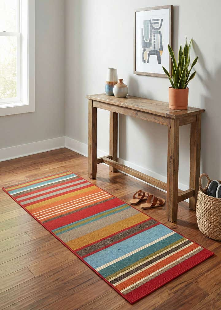 2' x 5' Easy-Clean Modern Indoor / Outdoor Runner Rug