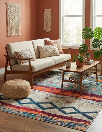 5' 3 x 8' Washable Vivid Rug