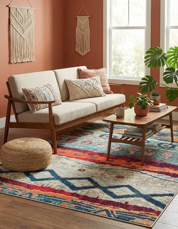 5' 3 x 8' Washable Vivid Rug