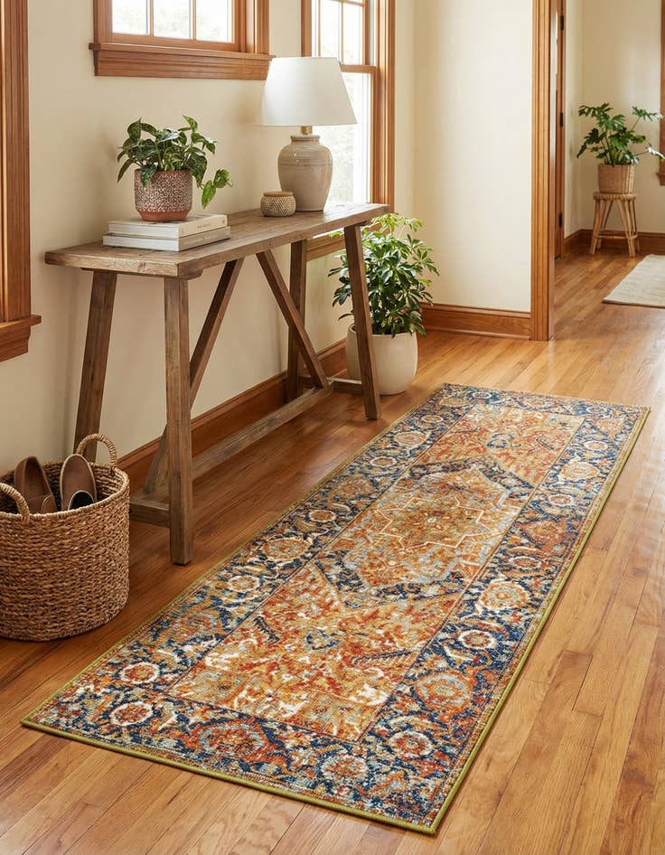 Detail image of 2' x 6' Easy-Clean Traditional Indoor / Outdoor Runner Rug