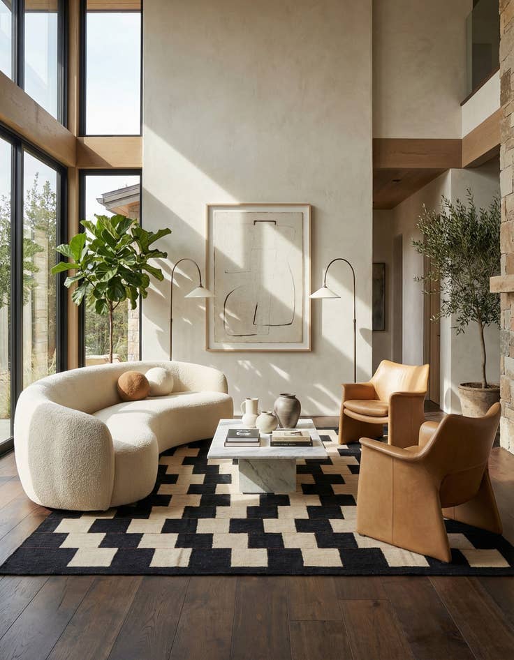 Detail image of 8' 6 x 9' 4  Hand Woven Kilim Modern Wool Rug