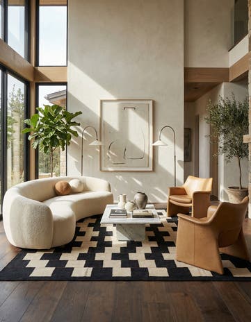 8' 6 x 9' 4 Hand Woven Kilim Modern Wool Rug
