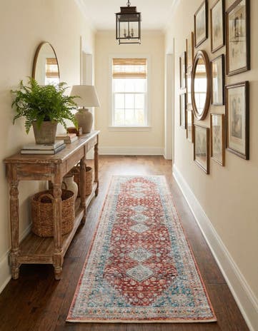 Red Newport Runner Rug