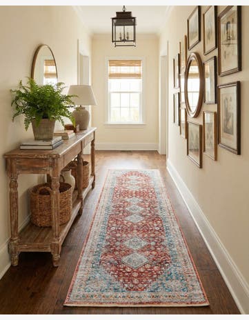 Red Newport Runner Rug