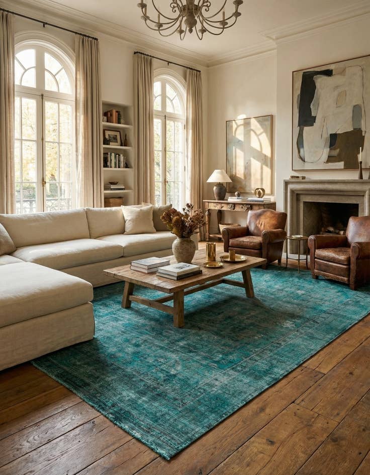Detail image of 9' 6 x 12' 9 Hand Knotted Ultra Vintage Persian Wool Rug