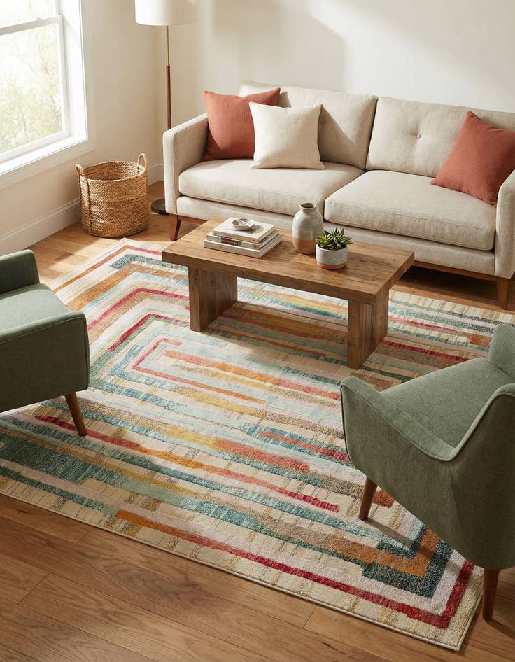 Detail image of 7' 10 x 10' Easy-Clean Casablanca Indoor / Outdoor Rug