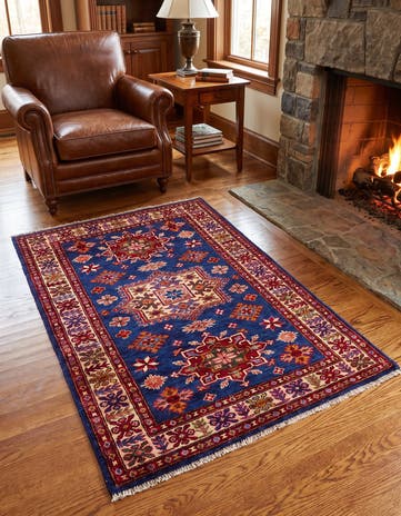 3' 1 x 4' 8 Hand Knotted Kazak Rug