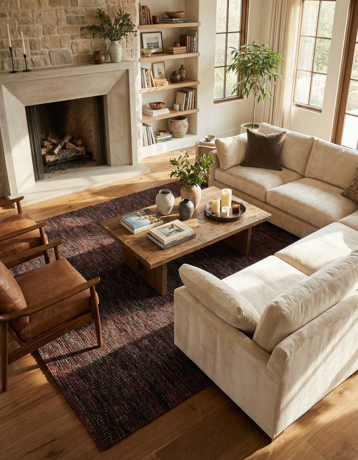 Detail image of 6' 4 x 10' 6  Hand Knotted Darya Wool Rug