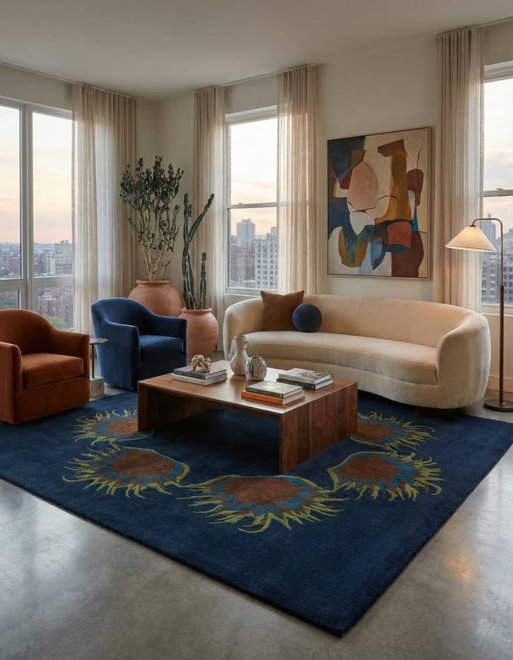 Detail image of 7' 7 x 7' 7 Luna Square Rug