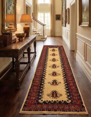 2' 7 x 9' 9 Luribaft Wool Runner Rug