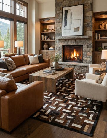 8' 1 x 10' 1 Cowhide - Patchwork Rug