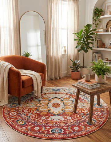 7' 10 x 7' 10 Madeline Vintage Round Rug