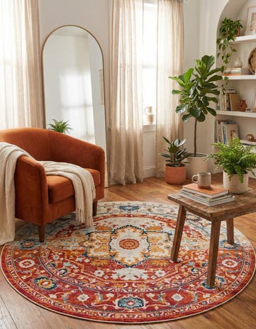 7' 10 x 7' 10 Madeline Vintage Round Rug