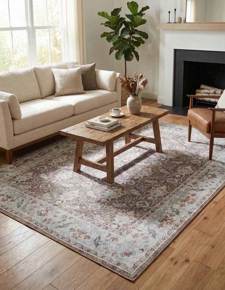 Detail image of 7' 10 x 10' Washable Timeless Rug