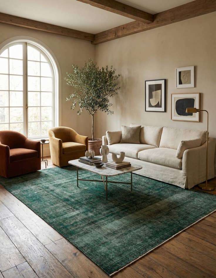 Detail image of  9' 7 x 12' 9  Hand Knotted Ultra Vintage Persian Wool Rug