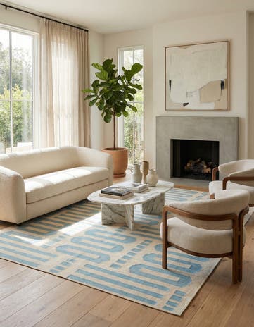 5' 11 x 7' 8 Hand Woven Kilim Modern Wool Rug