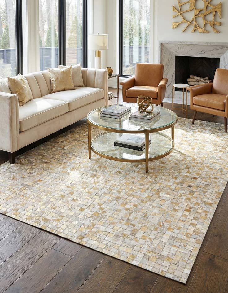 Detail image of 6' x 9' 1 Cowhide Stocks Rug