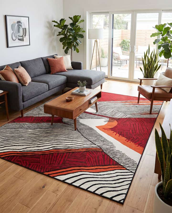 9' x 12' Easy-Clean Modern Indoor / Outdoor Rug