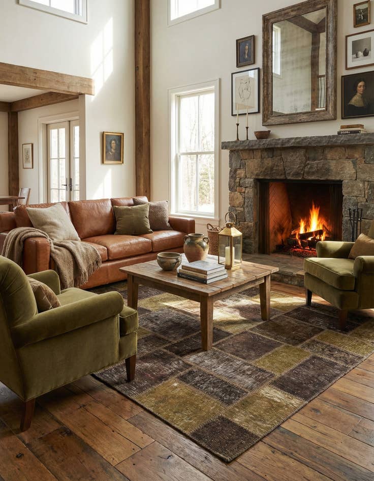 Detail image of 5' x 6' 10 Hand Knotted Ultra Vintage Persian Wool Rug