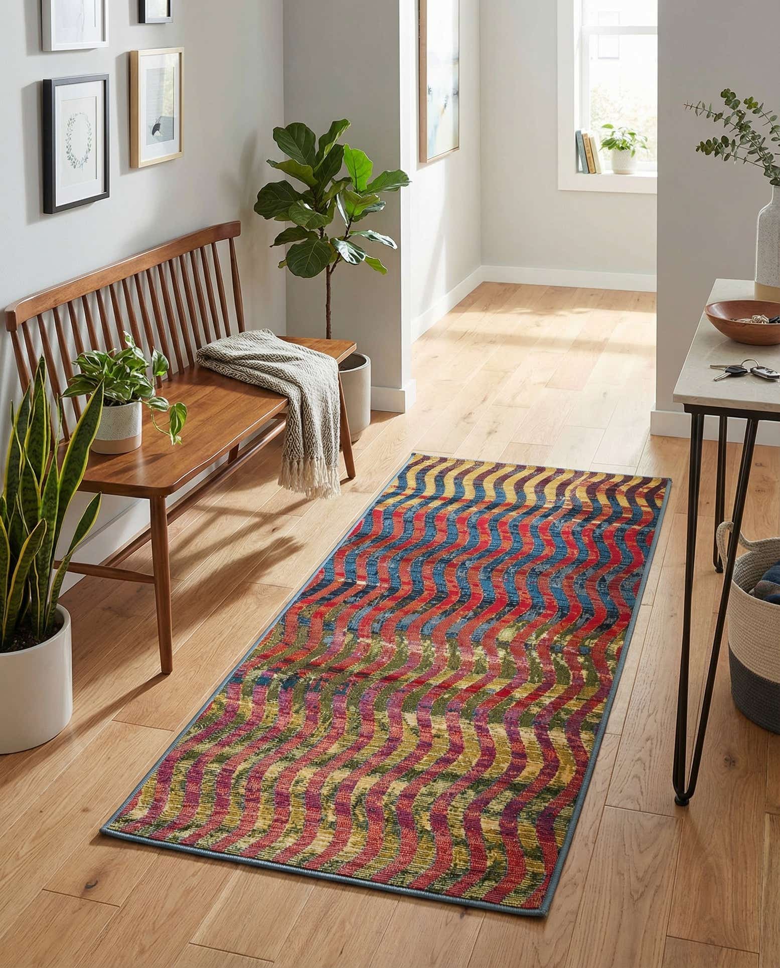 2' x 4' Easy-Clean Modern Indoor / Outdoor Runner Rug