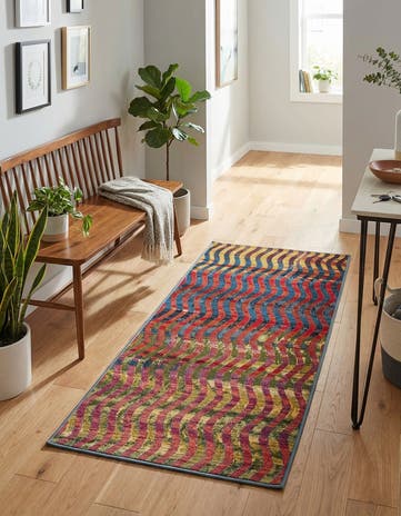 2' x 4' Easy-Clean Modern Indoor / Outdoor Runner Rug