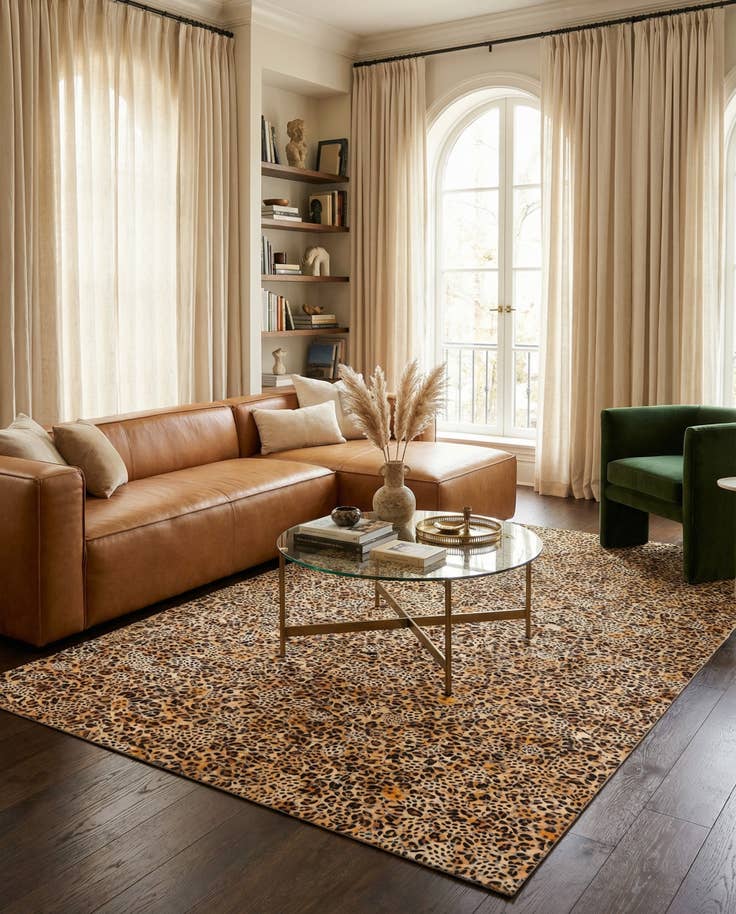 Detail image of 5' x 7' 11 Cowhide Stocks Rug