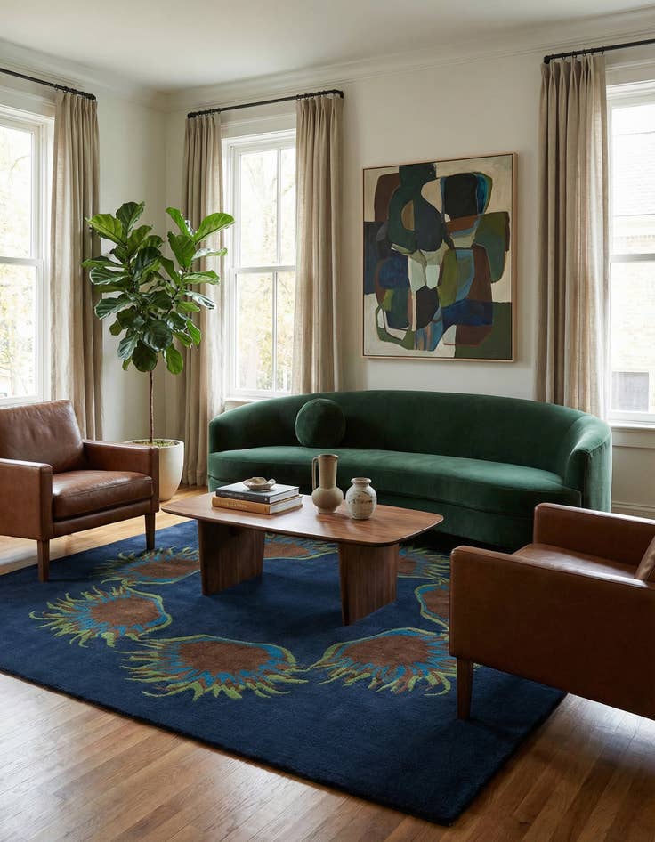 Detail image of 7' 6 x 7' 6 Luna Square Rug