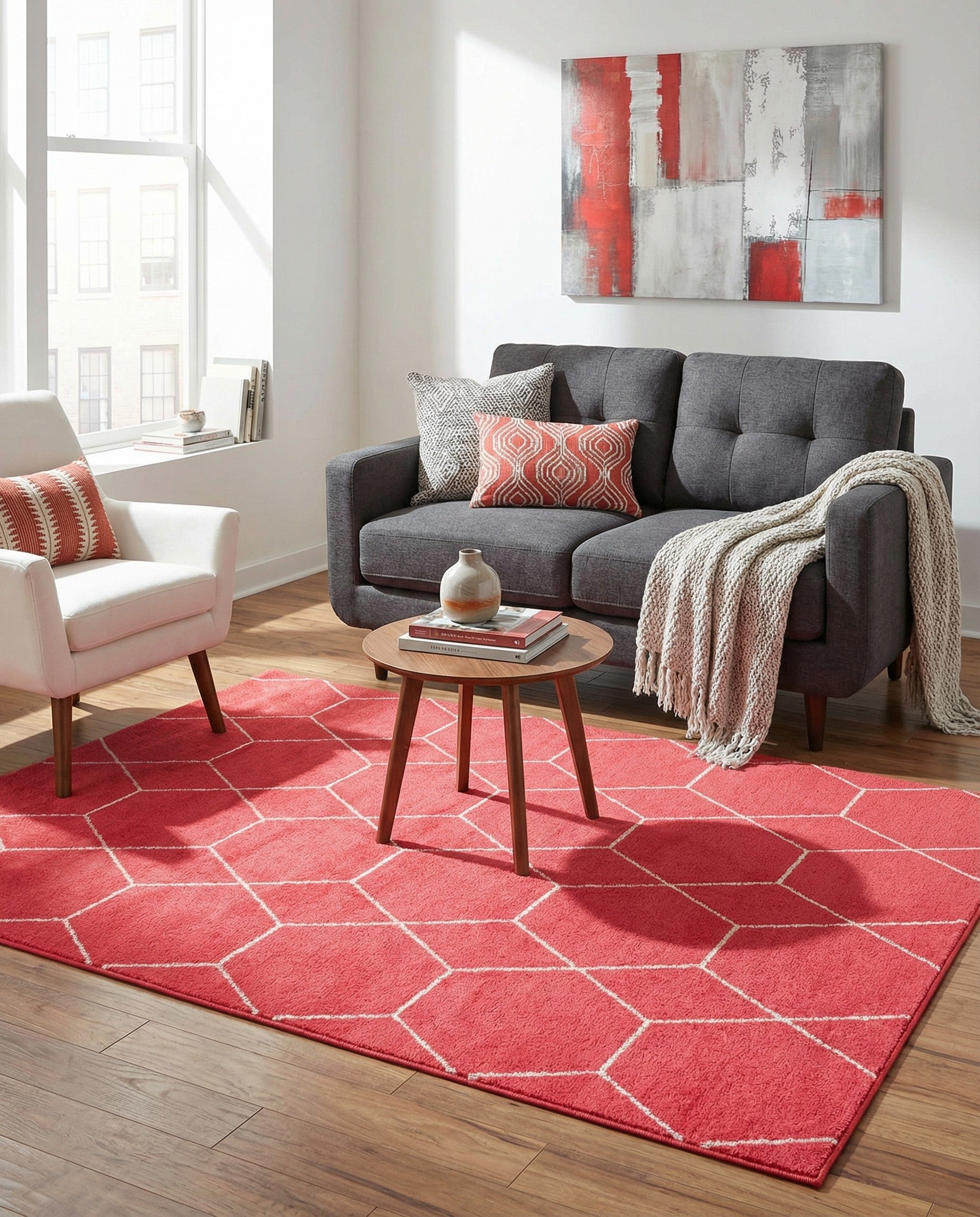  4' x 6' Lattice Frieze Rug