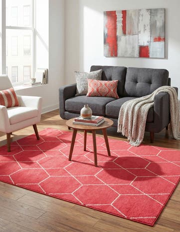 4' x 6' Lattice Frieze Rug