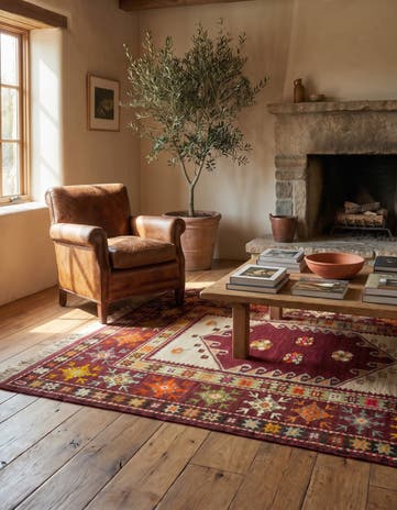 3' 8 x 5' 4 Hand Knotted Anatolian Oriental Wool Rug