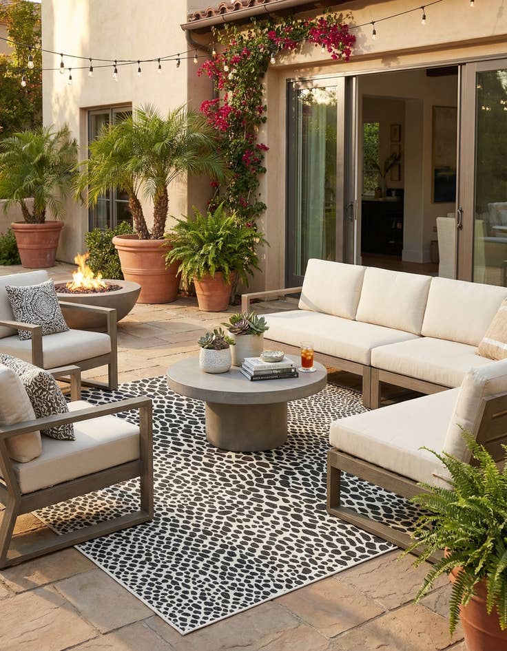 Detail image of 13' x 13'  Washable Jill Zarin Cape Town Indoor / Outdoor Square Rug