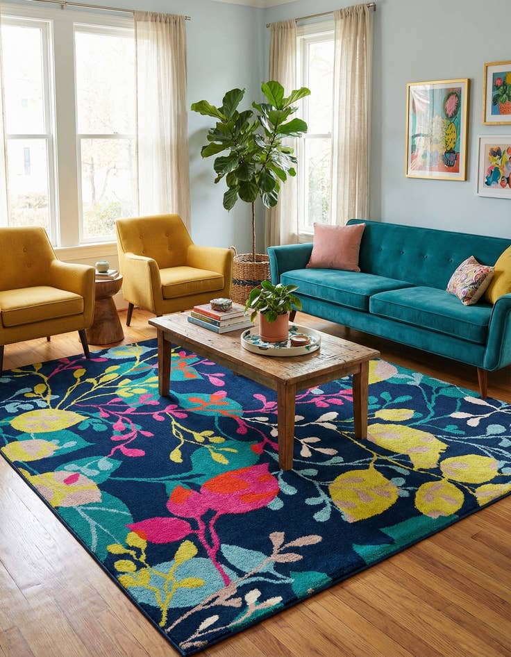 Detail image of 10' x 10' Azalea Square Rug