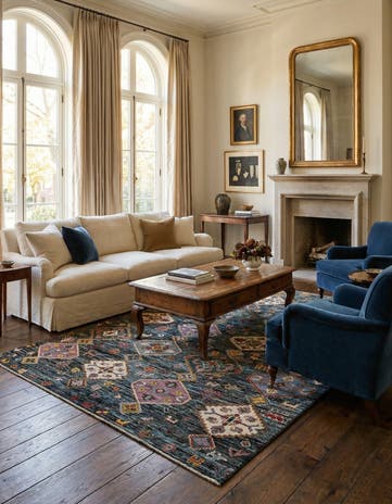 10' 7 x 13' 11 Hand Knotted Oushak Wool Rug