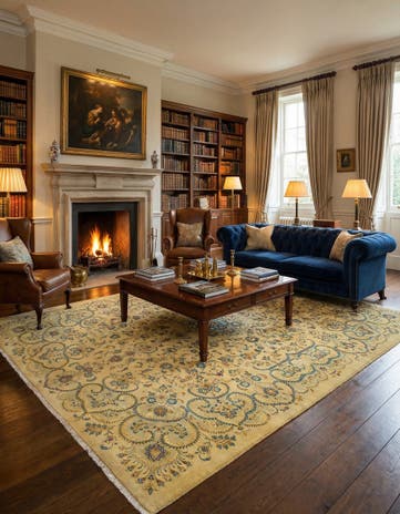 10' x 13' 8 Kashan Wool Rug