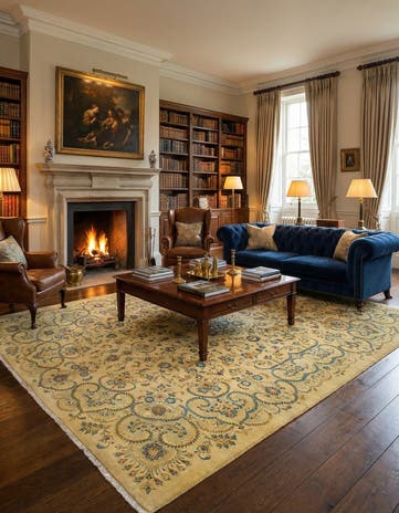 10' x 13' 8 Kashan Wool Rug