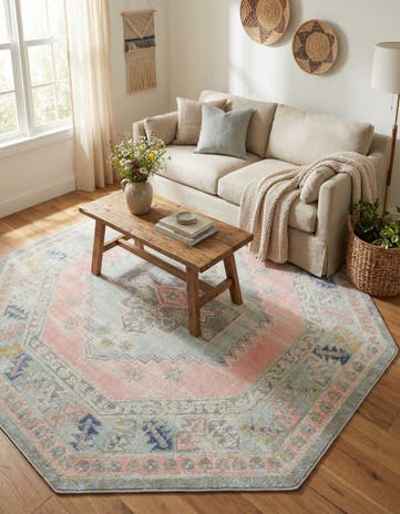 Pink Whitney Octagon Rug